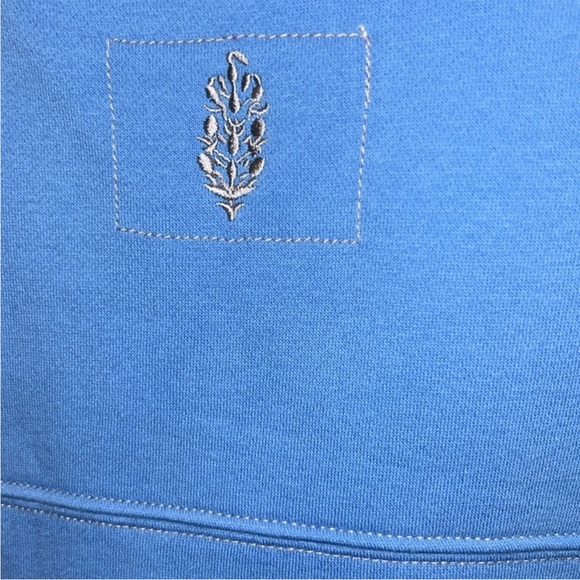 Free People NWT All Star Patch Pullover Size Large in Bright Blueberry Combo - Picture 11 of 12